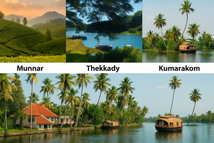 Munnar–Thekkady–Kumarakom Delight