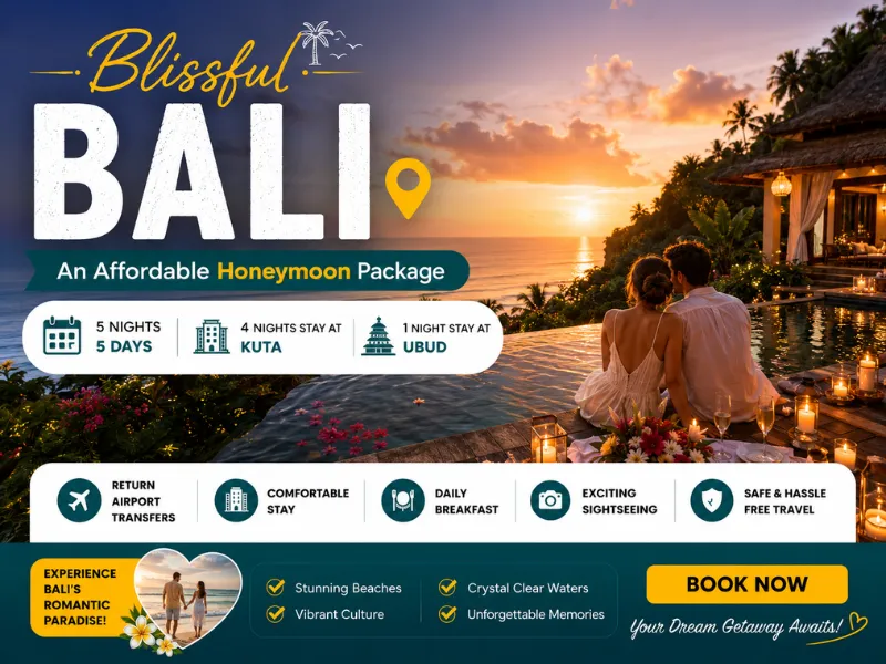 Blissful Bali: An Affordable Honeymoon Package for 5 Nights