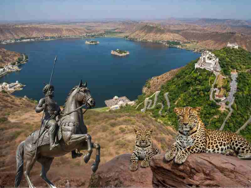 Blue City with Lakes & Leopard