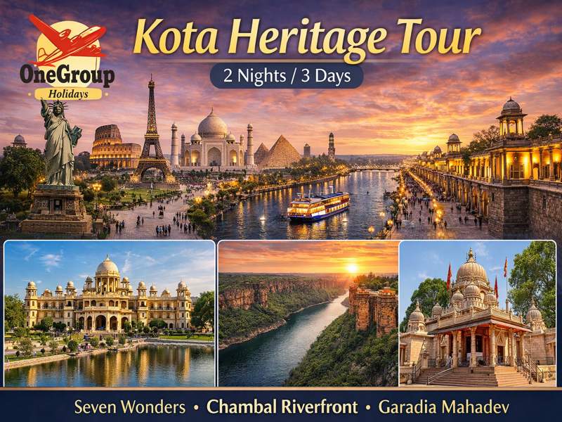 Kota Heritage & City Tour – 2 Nights 3 Days Kota Sightseeing Package